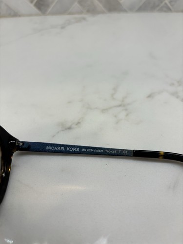 Michael Kors MK2034 Island Tropics Teal Light Blue Lens Tortoise Shell 55-18-140 - Picture 8 of 8