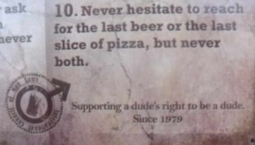 Sign Man Cave 10 Com-Man-dments Supporting a Dude Metal Nostalgic 12x15inch New - Picture 6 of 7