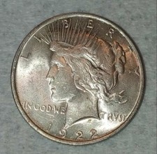 1922 Peace Dollar : 90% Silver American Collectable ,SHIPS FREE INSURED, TRACKED
