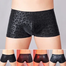 Mens Animal Print Underwear Low-Rise Briefs Bulge Pouch Boxers Shorts Underpants