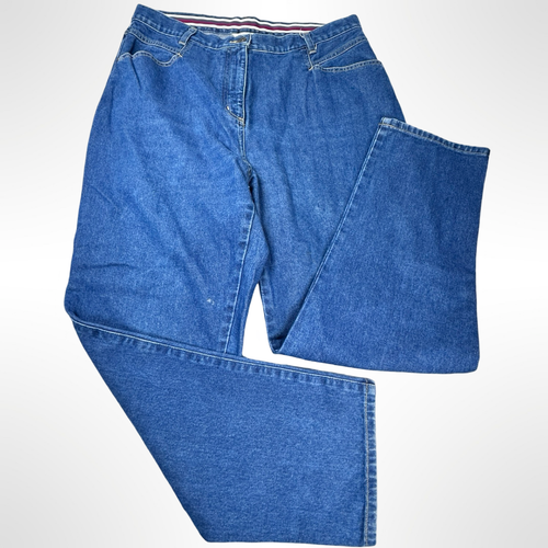 Jeans Christopher & Banks 14 Azul Denim Suelto Pierna Recta 100% Algodón De Colección - Imagen 7 de 21