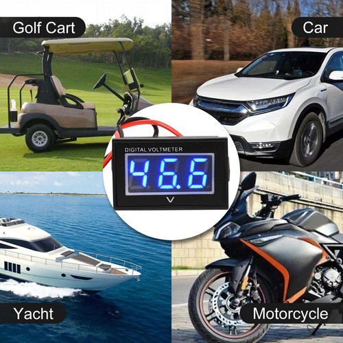 36v 72v Golf Cart Digital Volt Meter Battery Gauge Club Car 36 Volt Blue 15-120v - Picture 10 of 11