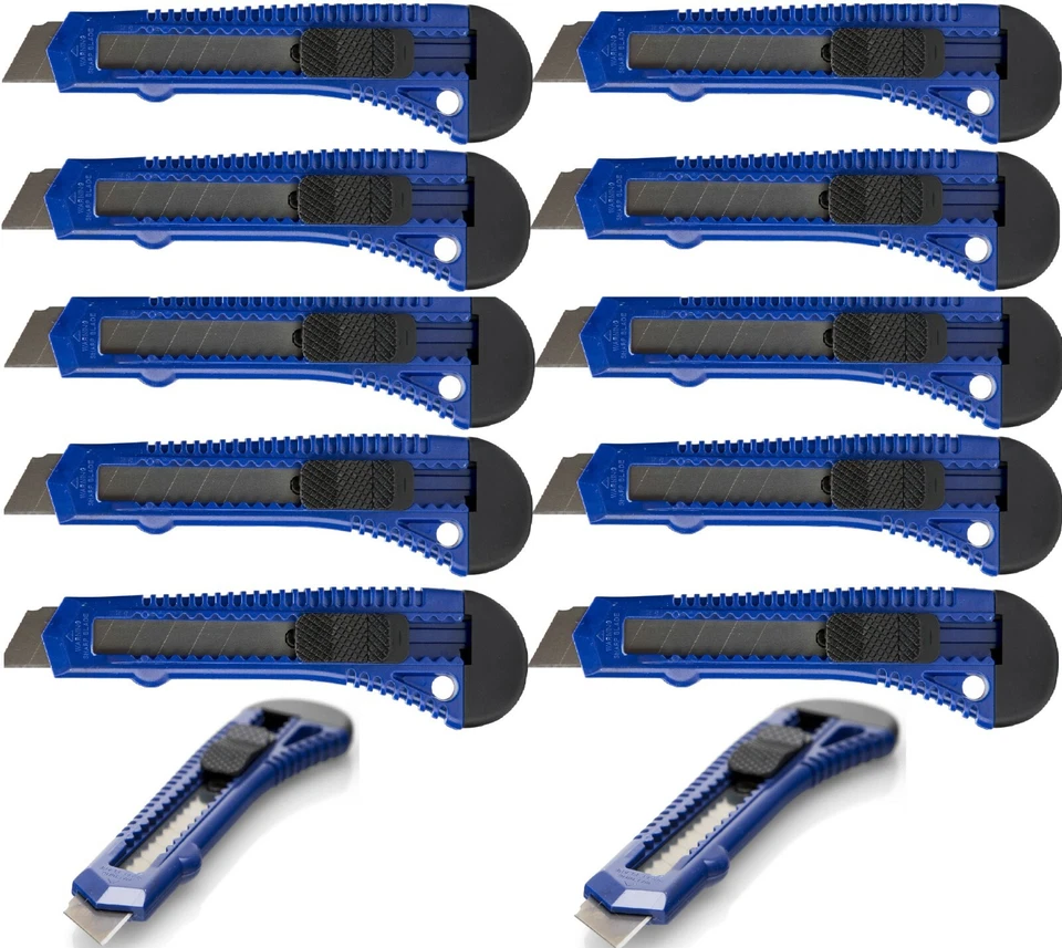 OFFICE POINT 1–1000× Cuttermesser 18 mm | Profi Teppichmesser mit Abbrechklinge