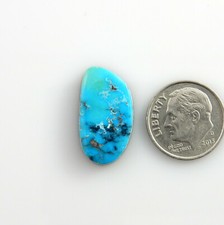 Natural Single Morenci Blue Turquoise Cabochon Gem Stone Gemstone sm160