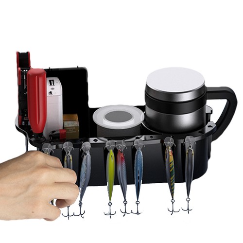 Boat Fishing Storage Holder Drainage Holes Caddy Organizer Multifunction - Picture 2 of 12