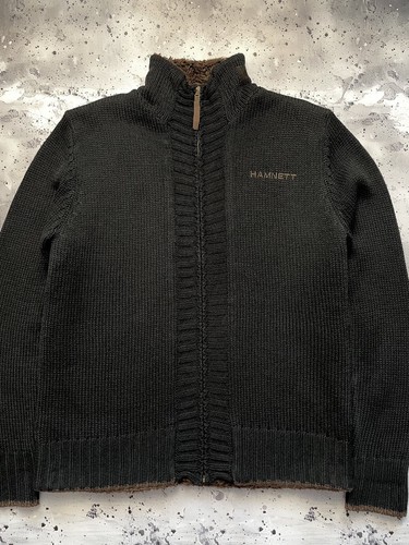 Raro maglione vintage Hamnett by Katharine Hamnett lana maglia pelliccia giacca logo L - Foto 4 di 11