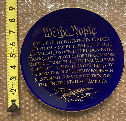 We The People Constitución Bicentenario Patriótico Edición Limitada. Placa 1987 C13 - Imagen 12 de 12