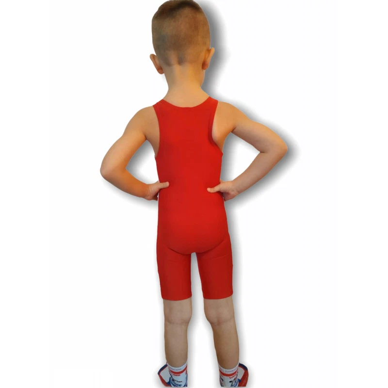 Kinder Ringertrikot BERKNER KIDS PACK Wrestling Anzug Singlet Rot und blau Set - Bild 4 von 4
