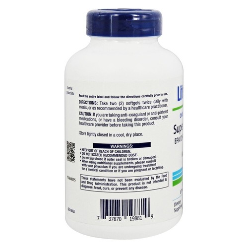 Life Extension Super Omega-3 Plus EPA/DHA w/Lignans,Olive,Krill&Astaxanthin,120 - Picture 3 of 3