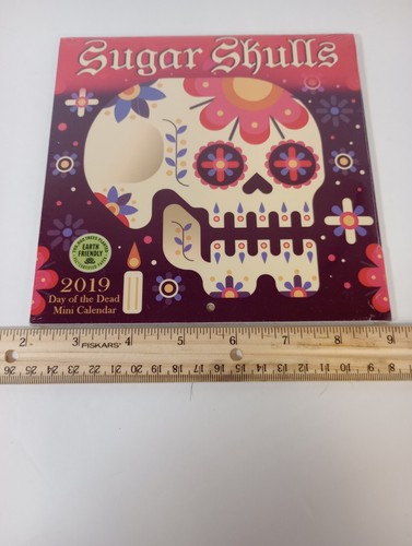 2019 Amber Lotus Sugar Skull Day Of The Dead Dia De Muertos Mini Calendar NIP - Picture 6 of 7