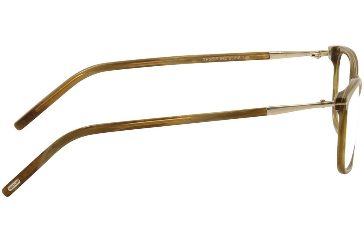 Tom Ford TF5398 062 Mustard Square Plastic Eyeglasses Frame