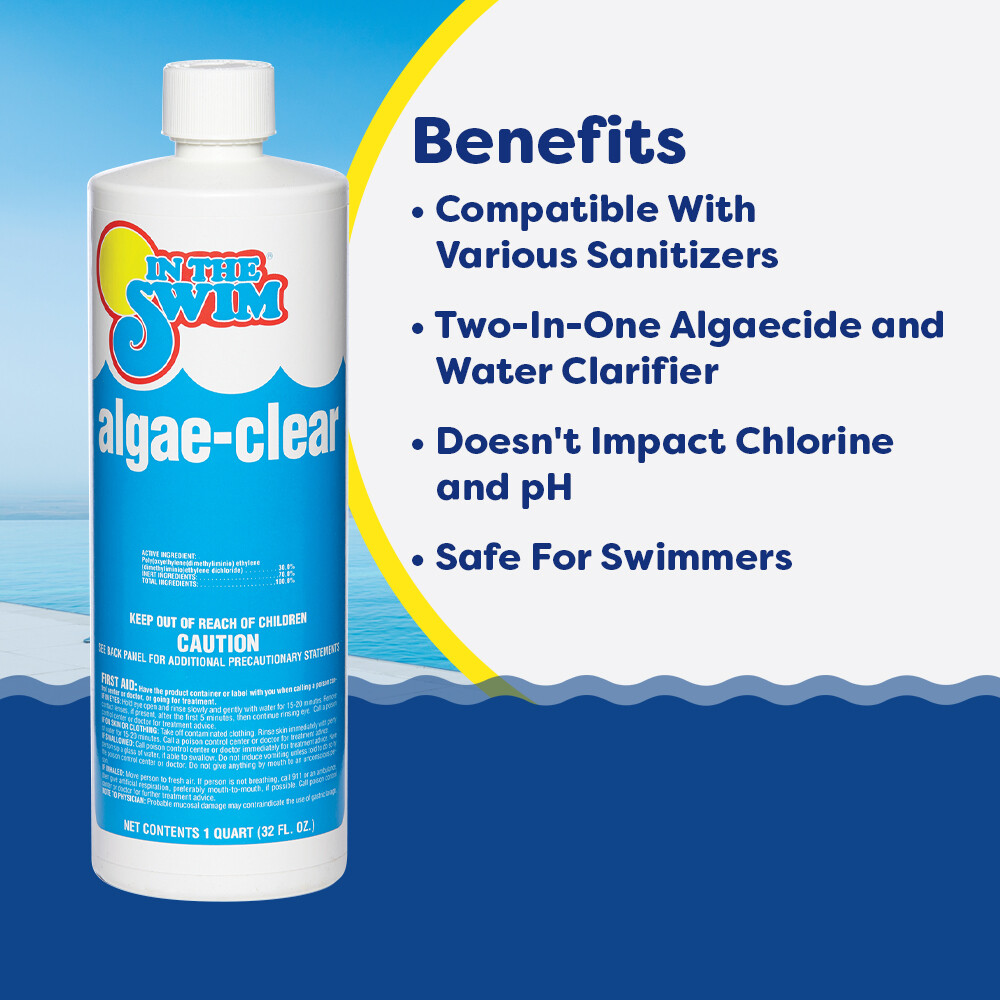 In The Swim Algae-Clear for Above Ground or Inground Swimming Pools - Powerful,