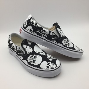 Sin calaveras clásico Hombre Zapatos blancas mujer Vans Cordones Negro qnt0UPzw