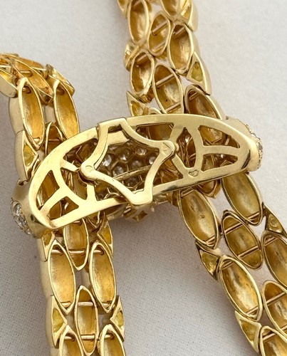LOUIS GERARD DIAMOND NECKLACE 18K 157.6 GR, 2.63 CAR DIAMONDS, RET USD $63,000+T - Picture 11 of 19