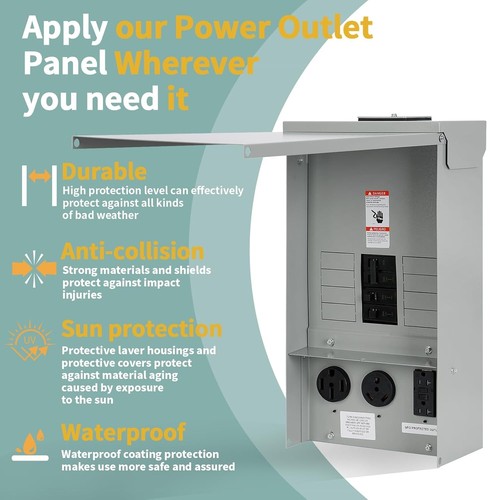 Temporary Power with 20, 30, and 50-Amp Receptacle Installed,RV Electrical wi... - Bild 5 von 7