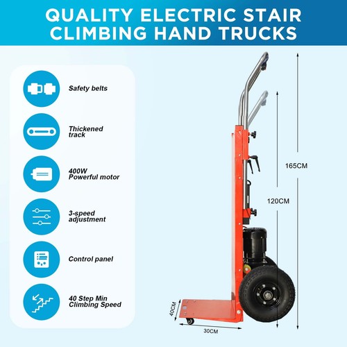 880lb Electric Stair Climbing Hand Trucks Dolly Cart for Moving - Picture 25 of 30
