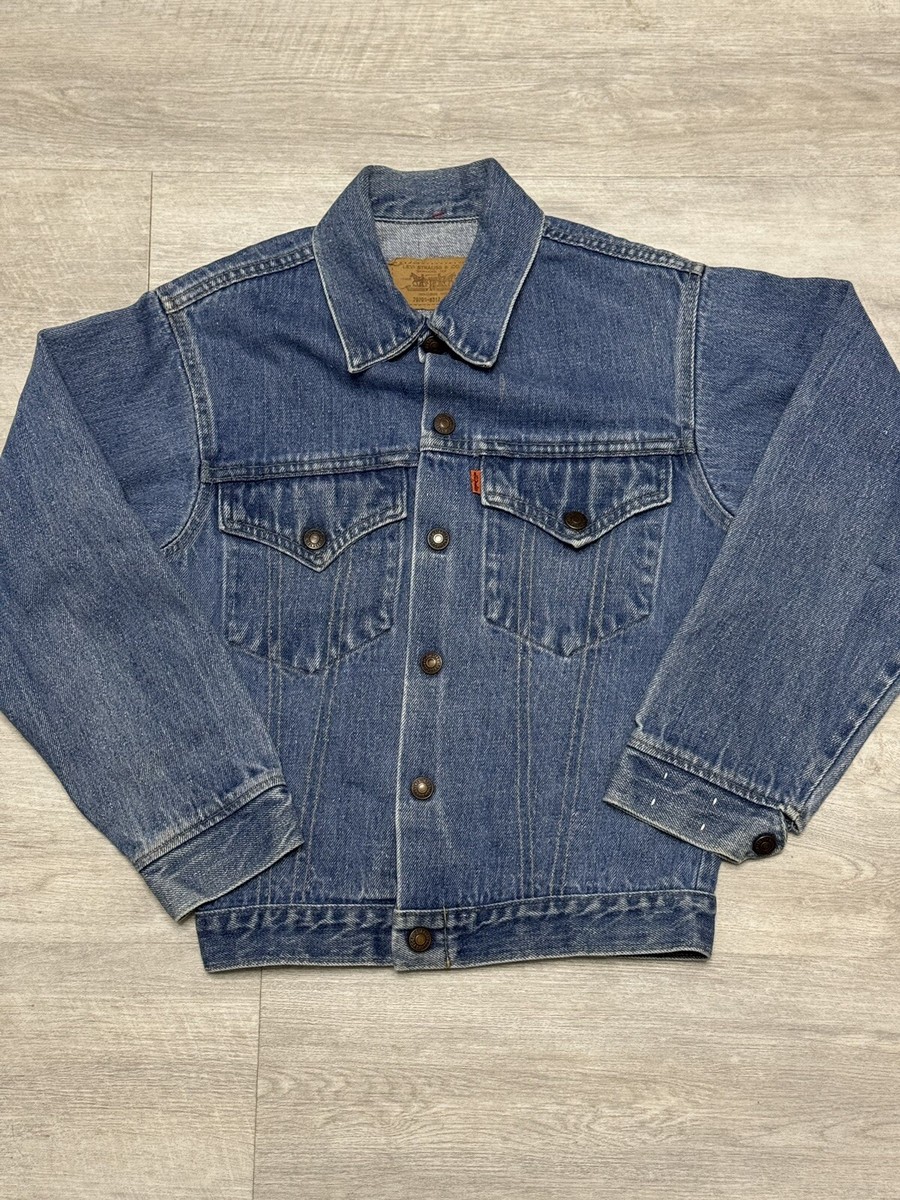Vntg 90s Kids Levi's Denim Jacket 70705-0317 Sz 14 Made In