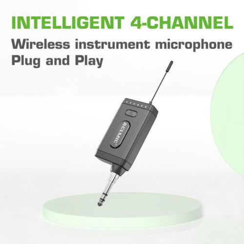 UHF Cuatro Canales 4 Inalámbrico Instrumento Micrófono Micrófono para Acordeón Guitarra Pipa - Imagen 3 de 5