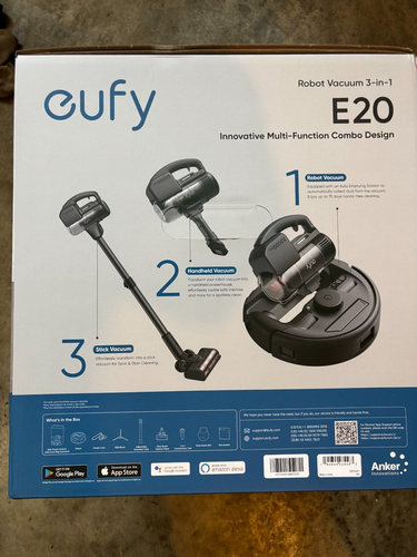 NEW Eufy Robot Vacuum 3-in-1 E20 Versatile Self Emptying T2070 - Picture 2 of 4