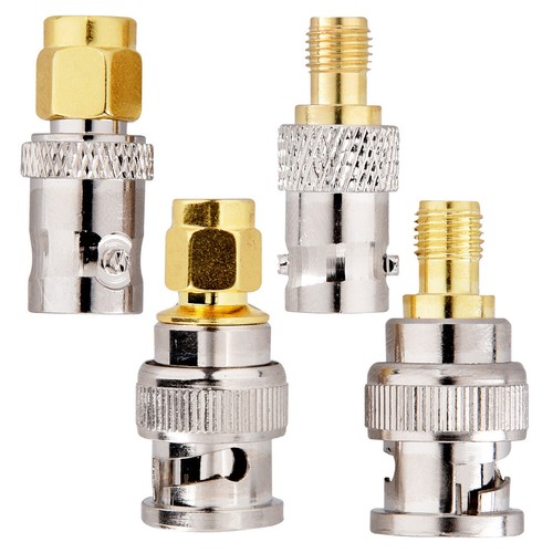 Set 4x connettori SMA a BNC Adattatori maschio femmina presa spina SMA a BNC - Afbeelding 3 van 5