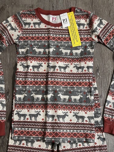PJ Place Girls Pajama Set Size 14 Red Christmas Reindeer Teens Girls 2-Piece New - Picture 2 of 21