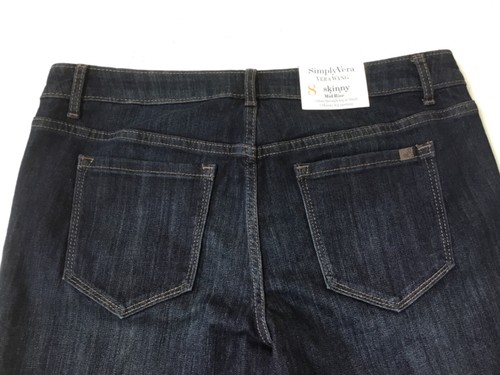 Neu mit Etikett Simply Vera Wang SKINNY JEANS - Mid Rise - Midnight Blue - Größe: 8 NEU - Bild 7 von 9