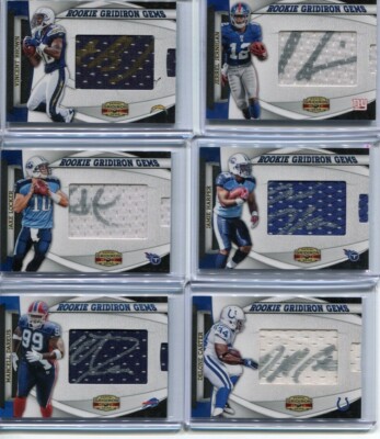 2011 Panini Gridiron - Rookie Gridiron Gems Autograph Game Jersey - Set Break