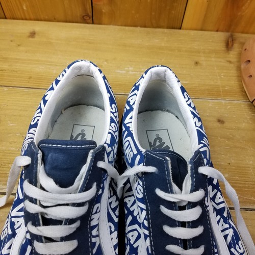 Vans Old Skool LOGO OTW Blue White Checkered Sneakers Mens UK Size 11 EU 46 - Picture 8 of 9