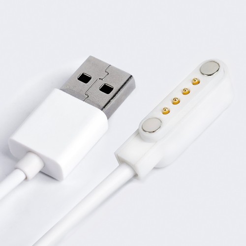 Usb Charging Cable Universal Smooth Usb Charger Forfor 4pin Smart Watch White - Zdjęcie 3 z 7