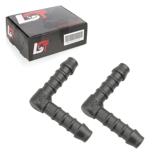 2x Schlauchverbinder Winkel Schlauchstutzen für Rohre Ø 8 mm - Bild 1 von 3