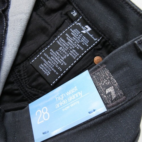 NWT 7 For All Mankind High Waist Ankle Skinny in b(air) Evening Gray Jeans 28 - Picture 4 of 9