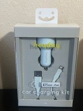 heyday 2-Port 3.1A Car Charger with 6ft to USB-A Cable - Light Aqua