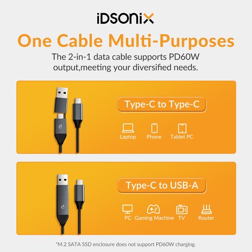 Dual-Bay M.2 NVMe SSD Festplatten-Gehäuse USB3.2 10Gbp Adapter für PC Aluminium - Bild 11 von 13