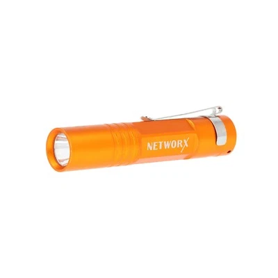 NETWORX AG Networx Taschenlampe Flash Lihght FL-70 LED Licht mit Clip orange