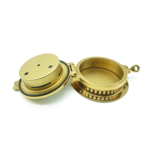 Bullaugen Hygrometer Messing poliert 1328 Luftfeuchtigkeit Ø118mm analog Boot - Bild 2 von 7
