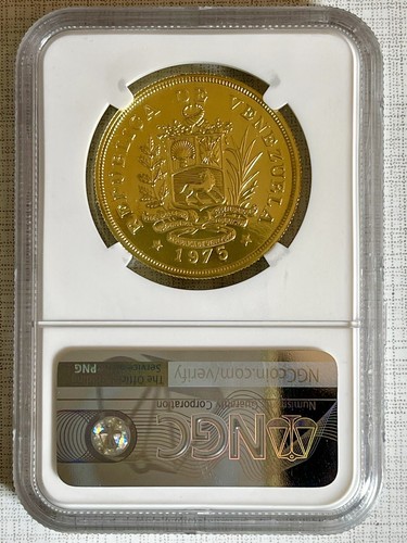 Venezuela 1975 Cock of The Rock 1000 Bolivares Gold NGC MS67 SKU# 7751 - Picture 2 of 2