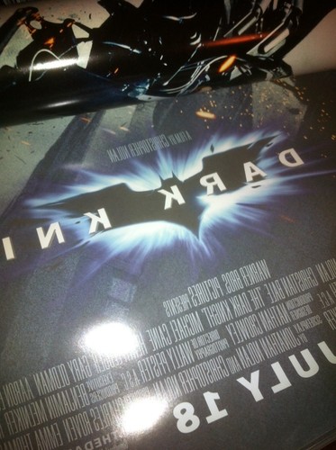 Batman THE DARK KNIGHT POSTER FILM ORIGINALE A UN FOGLIO ""MOTO"" MAZZA A 2 LATI - Foto 2 di 5
