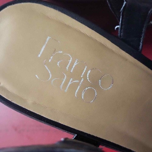Franco Sarto schwarze Lederschuhe mit offener Zehenpartie Mandi Blockabsätze 9,5 M - Bild 10 von 15