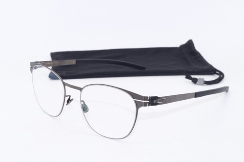 NEW IC! BERLIN T101 SLATE GUNMETAL BLACK AUTHENTIC FRAMES EYEGLASSES 51-19 - Picture 1 of 4