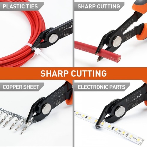 IWISS 5-en-1 Electricistas Alicates Pelacables Cortadores de Cable Prensado Herramienta de Mano - Imagen 27 de 28