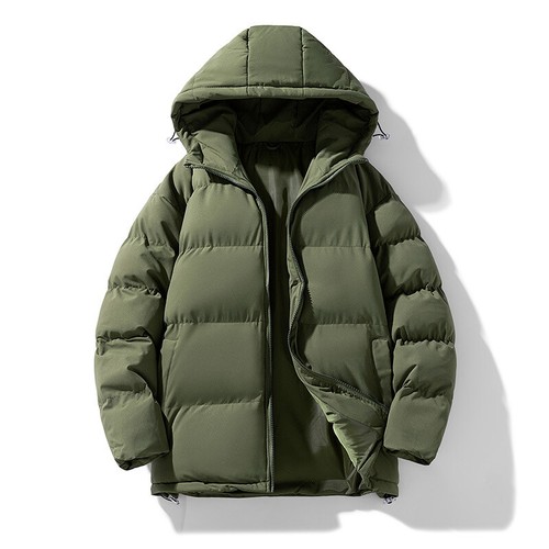 Men's Cotton Padded Short Warm Outwear Jacket Hooded Winter Casual Thermal Coat - Picture 2 of 20