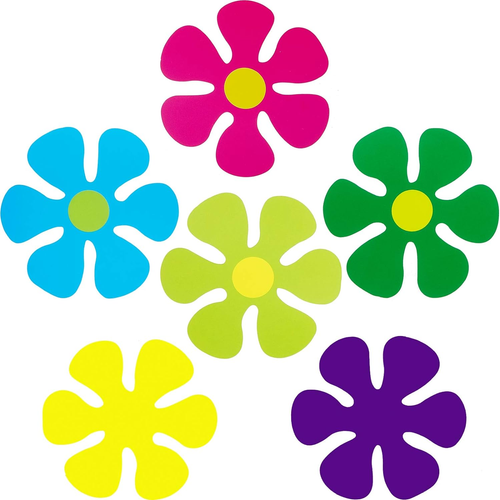 60 Stück blumenförmige Ausschnitte Mini Retro Blumenausschnitte für Hippie Party Handwerk