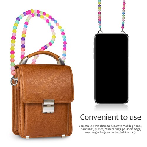 2 Pcs Colored Bead Chains Wrist Strap for Phone Cellphone Lanyard - Zdjęcie 6 z 11