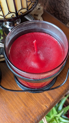 Country Primitives Bally's County Heritage Cherry Candle in a Black Metal Holder - Picture 5 of 7