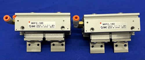SMC MHF2-16D FLACHER PNEUMATISCHER DOPPELTWIRKENDER LUFTGREIFER 16 mm - 1 SET STCK 2 - Bild 2 von 10
