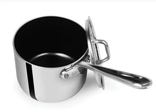 All-Clad 4202 Tri-Ply Stainless-Steel NONSTICK 2-qt Sauce Pan with lid