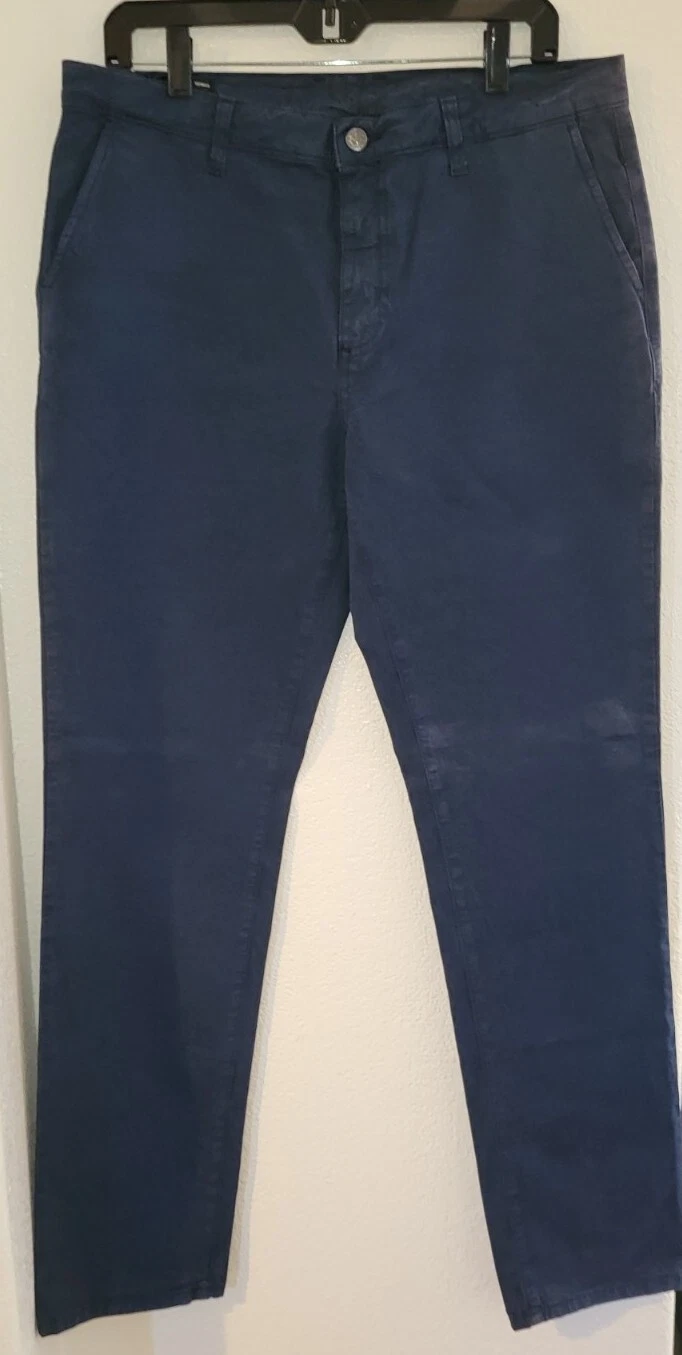 Mens pants Blue 38x33 Lightweight Casual Straight Regular