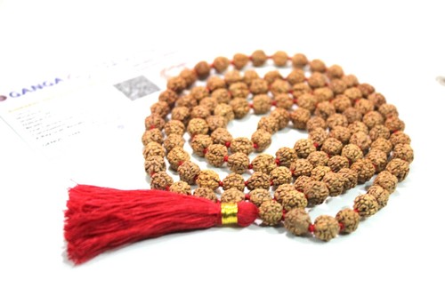 Lab Certified Rudraksha 108+1 Prayer Mala Beads Rudraksh Bead Hindu Meditation - Picture 7 of 8