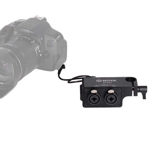 BOYA BY-MA2 Dual Channel XLR Audio Mixer Canon Interface For Wireless Microphone - Picture 12 of 12