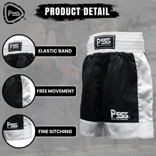 Kids Boxing Shorts & Top Set 2 Pieces High Quality Satin Fabric Thai Kick MMA - Picture 5 of 19